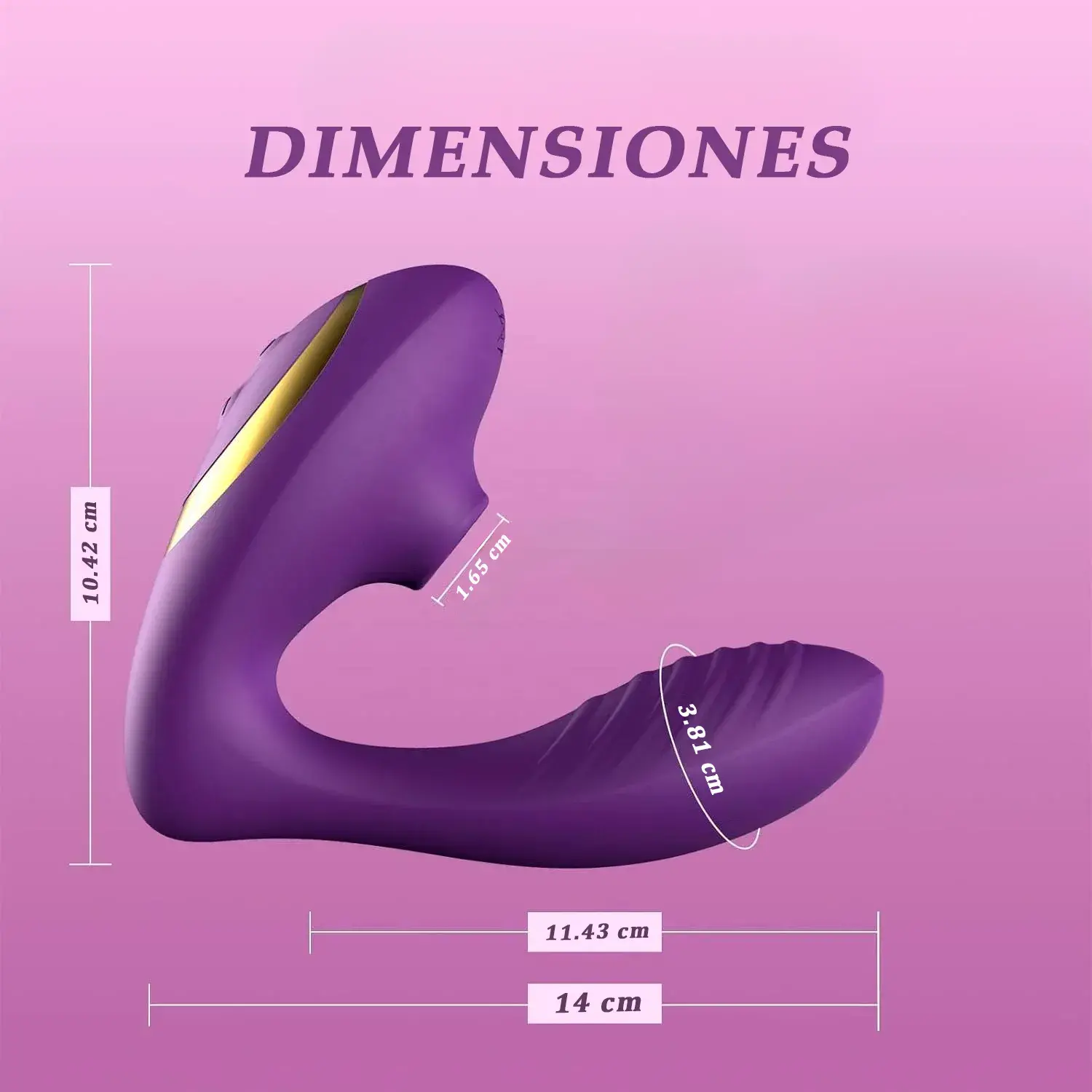 Increíble vibrador con succionador, te permite disfrutar tanto de la zona genital como de los pezones