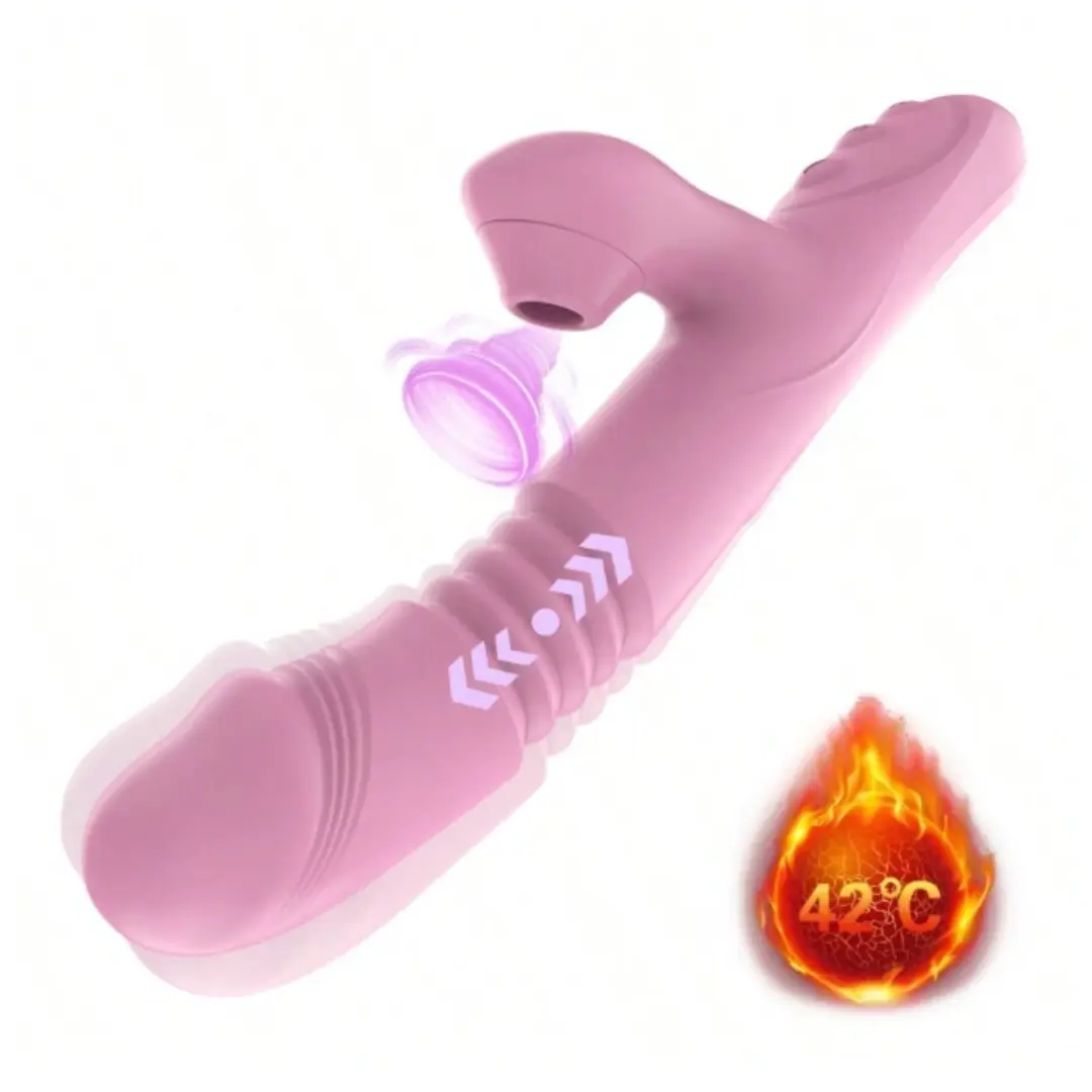 Vibrador Conejo Succionador Termico, Increible vibrador que facilita el orgasmo con su estimulacion de clitoris, punto G y calienta