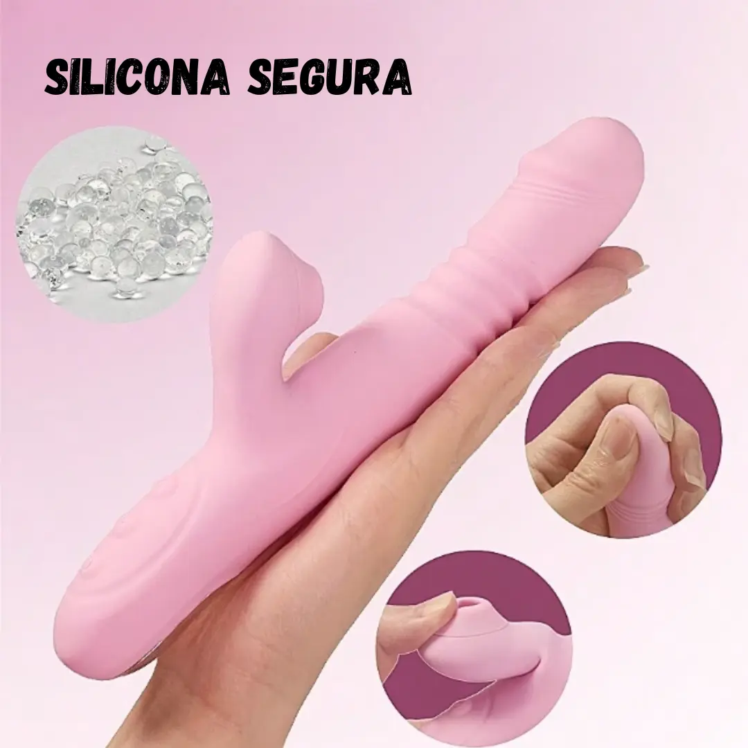 Vibrador Conejo Succionador Termico, Increible vibrador que facilita el orgasmo con su estimulacion de clitoris, punto G y calienta