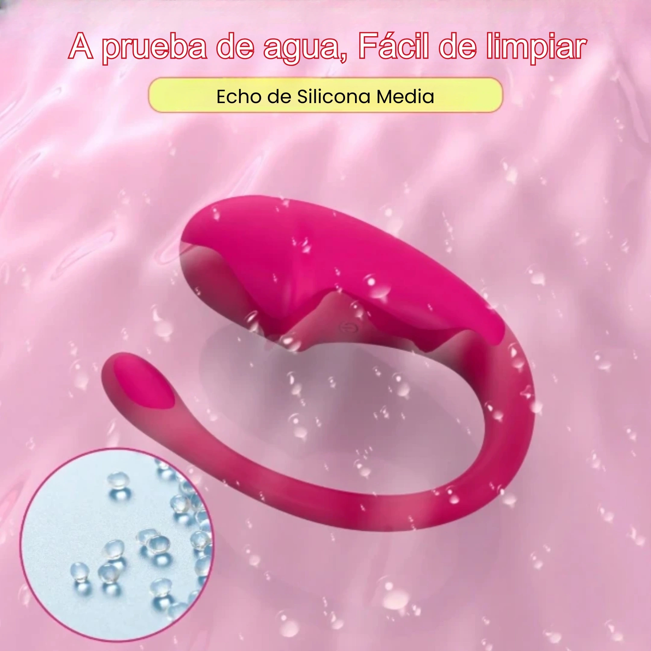 Potente vibrador para punto G y con una extensión para clítoris, controlado por Teléfono y a prueba de agua