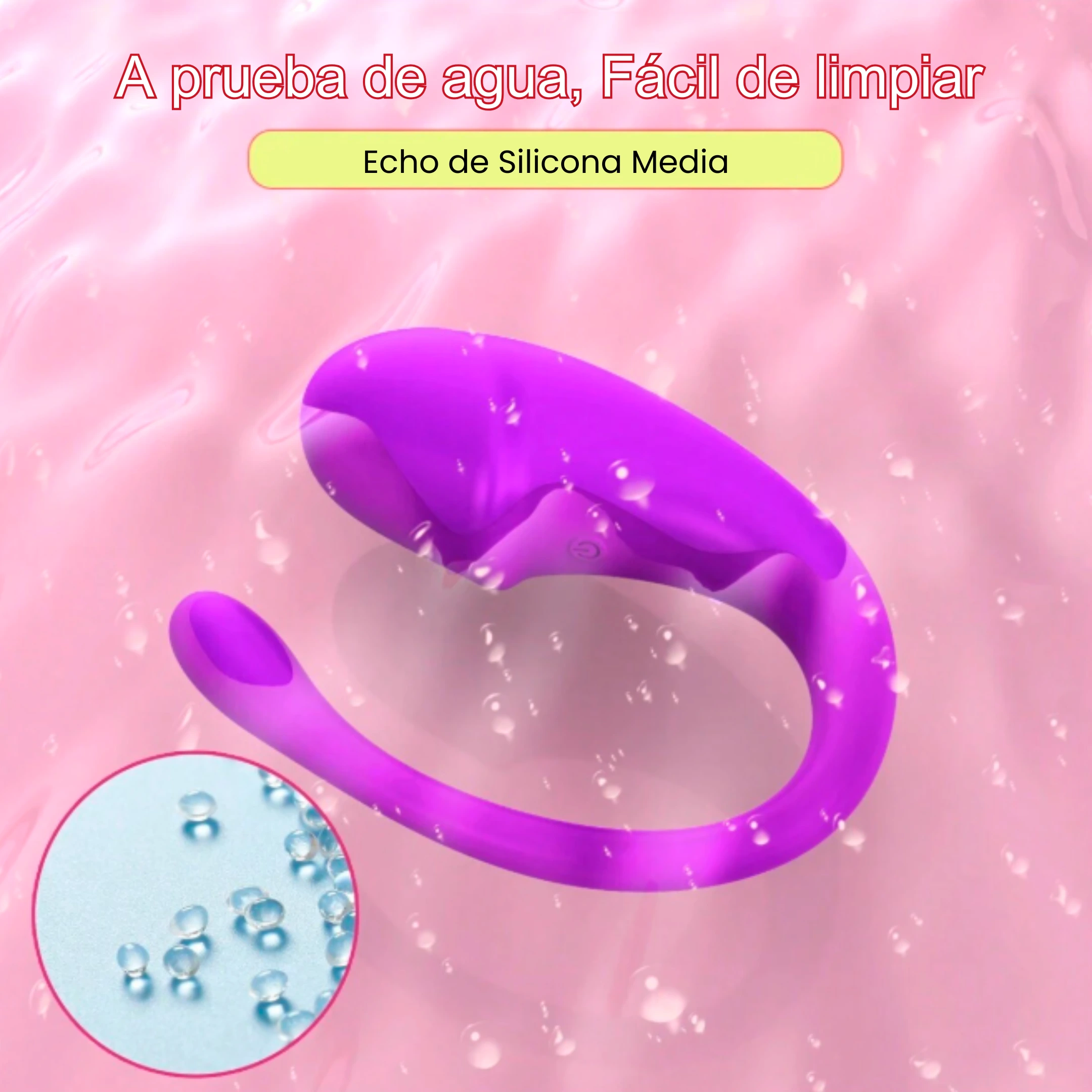 Potente vibrador para punto G y con una extensión para clítoris, controlado por Teléfono y a prueba de agua