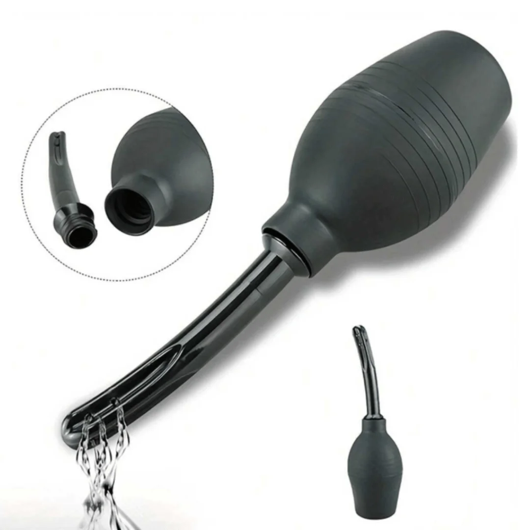 Práctico y fácil de usar, el Limpiador Ducha Anal cuenta con una bombilla de silicona y boquilla de plástico ABS. Ofrece una limpieza eficiente y cómoda gracias a su capacidad de 310 ml. Ideal para mantener la higiene íntima con total seguridad y sencillez.