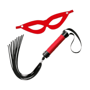 🔥 Látigo Pimienta Roja - Añade un toque de seducción y control a tus momentos íntimos. Este kit incluye un chicote de 40 cm y una máscara ajustable, diseñados para intensificar la experiencia y despertar pasiones ocultas. 😏