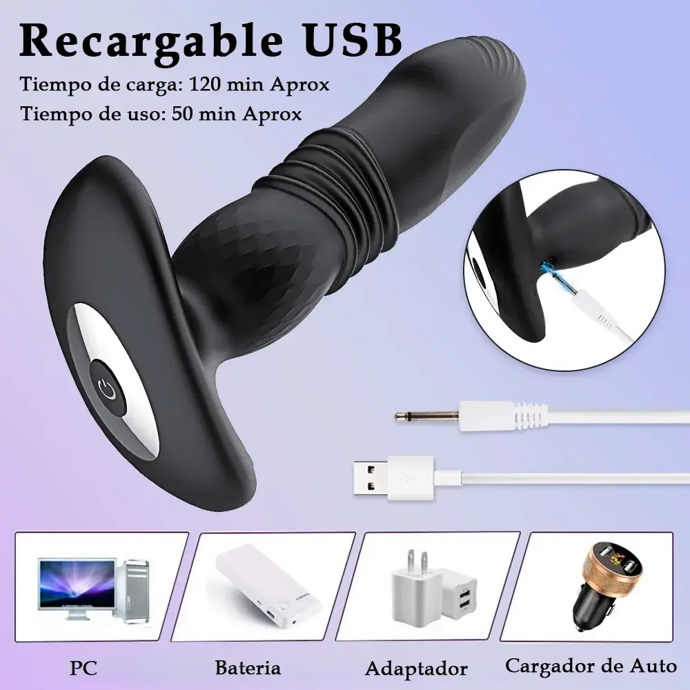 El masajeador vibratorio de próstata con control mediante aplicación en teléfono es un estimulador versátil diseñado para brindar un placer intenso y personalizado tanto a hombres como a mujeres.