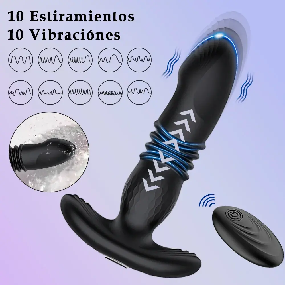 El masajeador vibratorio de próstata con control mediante aplicación en teléfono es un estimulador versátil diseñado para brindar un placer intenso y personalizado tanto a hombres como a mujeres.